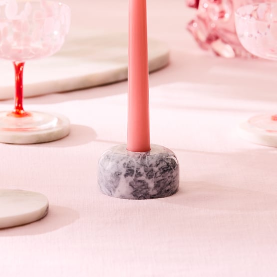 Terra Grey Marble Candle Holder