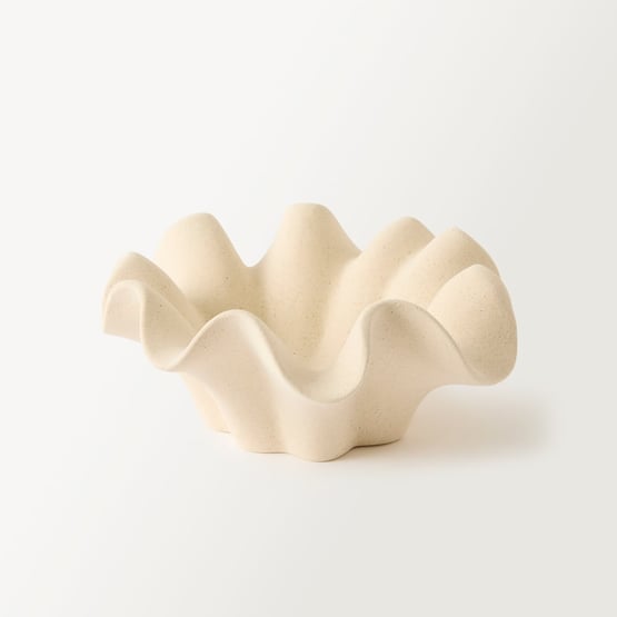 Aubrey White Frilly Small Bowl