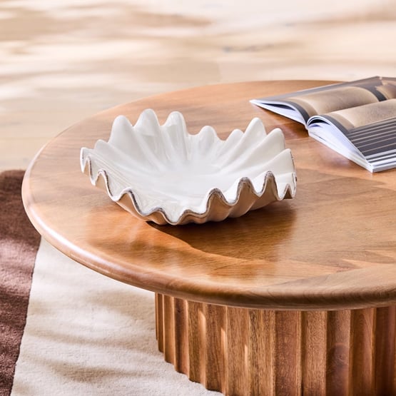Frill White Flare Trinket Dish