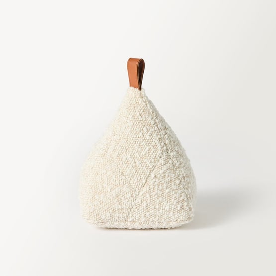 Boucle Cream Door Stop