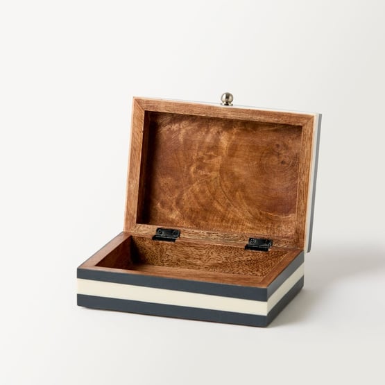 Arcadia Black & White Trinket Box