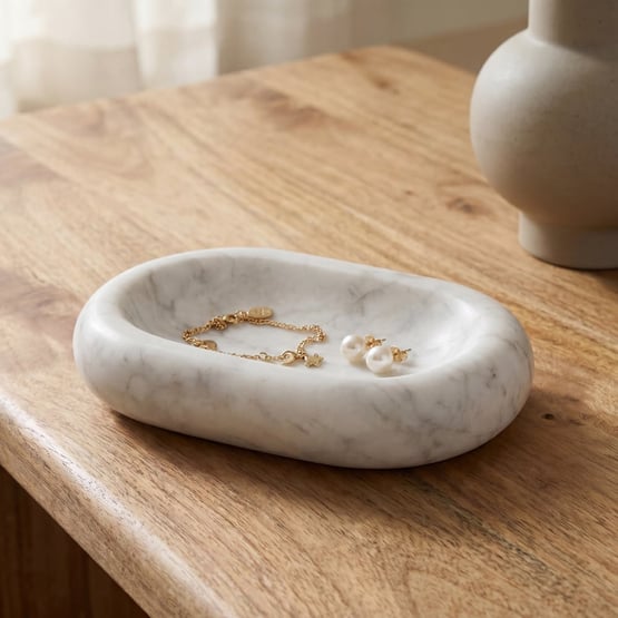 Marmo White Purple Marble Pill Dish