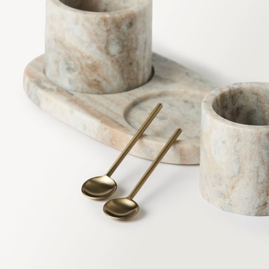 Marmo Toronto Marble Salt & Pepper Bowl Set of 3