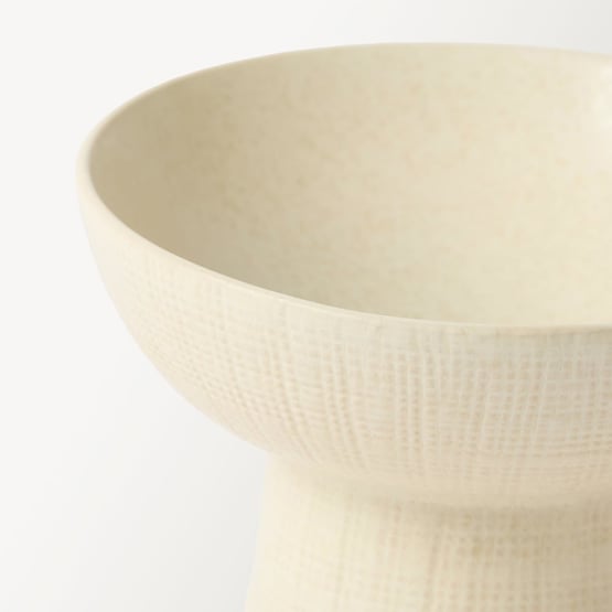 Eos Cream Pedestal Bowl