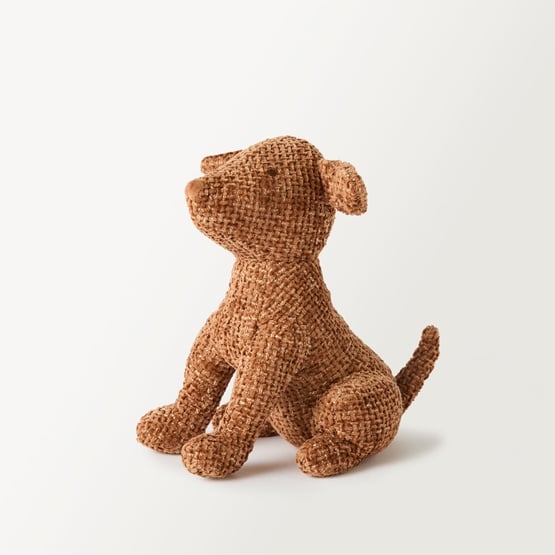 Chenille Caramel Dog Door Stop