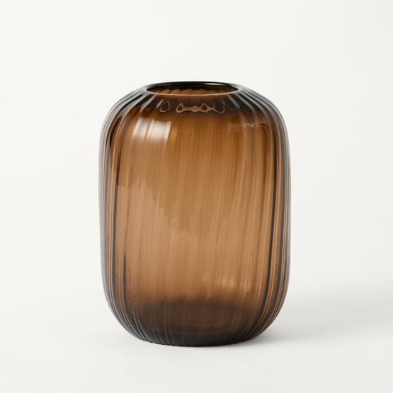 Column Brown Stripe Medium Vase