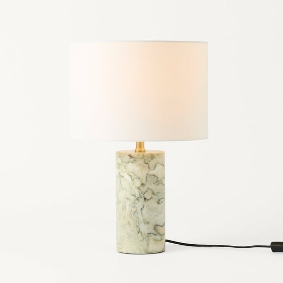 Bronte Natural Jade & Off White Marble Table Light