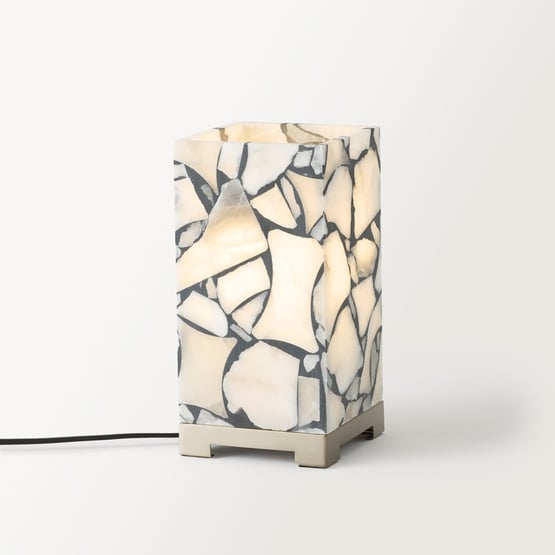 Nimbus Black Alabaster Light Up Table Light 