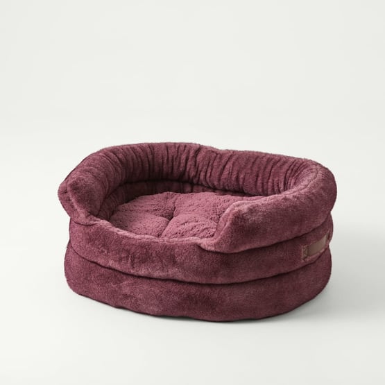 Ziggy Mulberry Recycled Fur Pet Bed