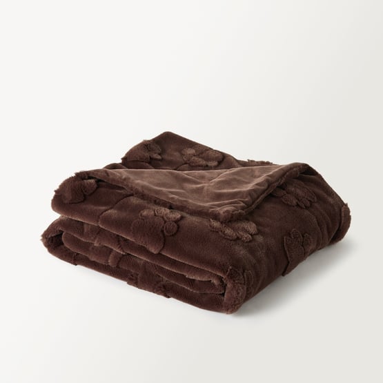 Paws Chocolate Recycled Fur Pet Blanket