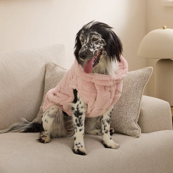 Knitted Pink Heart Pet Jumper