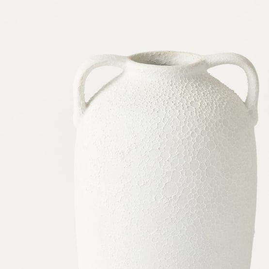 Urn White Textured Small Vase