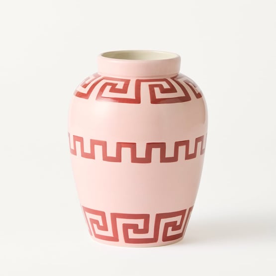 Key Pink Border Large Vase