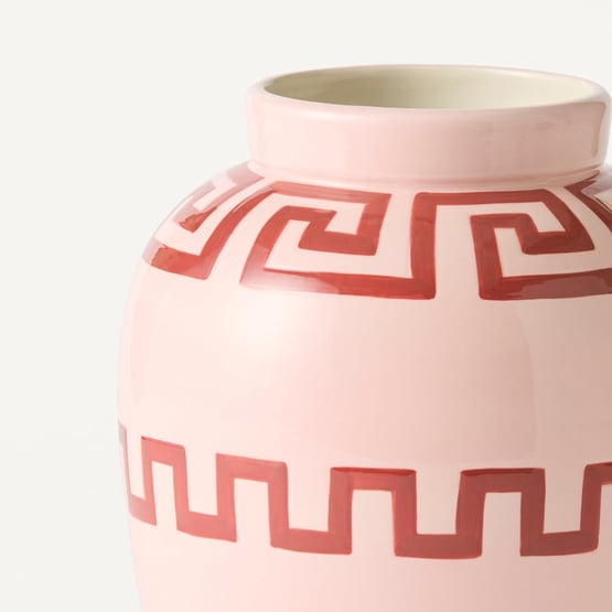 Key Pink Border Large Vase