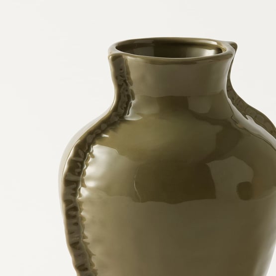 Pinch Green Edge Tall Vase