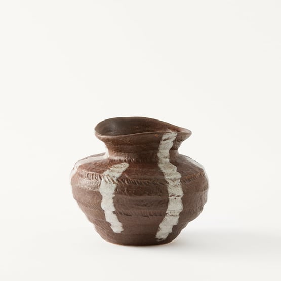 Artefact Brown & White Vase