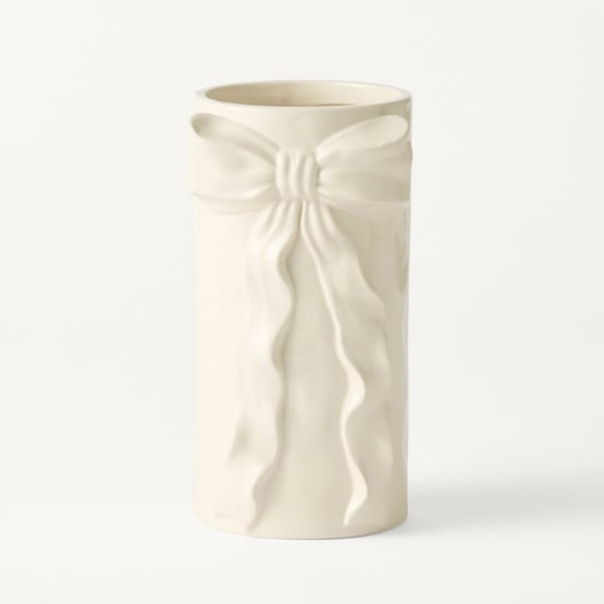 Coco White Bow Large Vase
