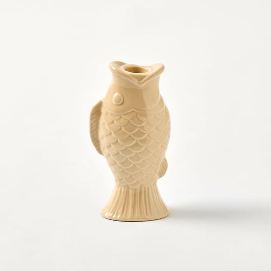Fish White Large Candle Holder