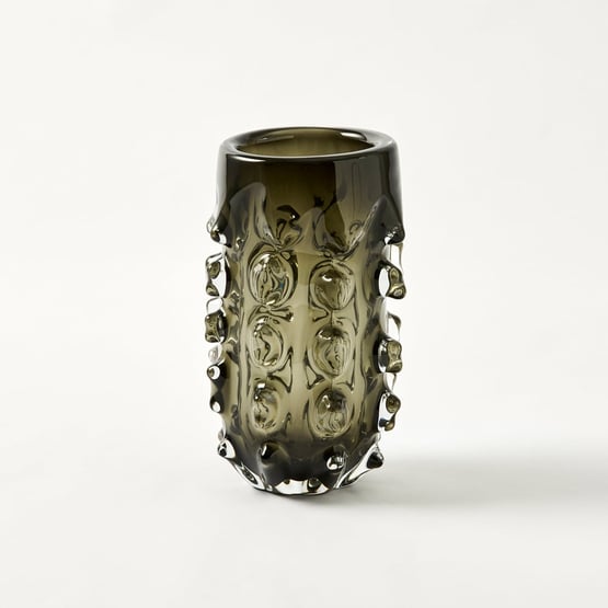 Arki Grey Glass Small Vase 