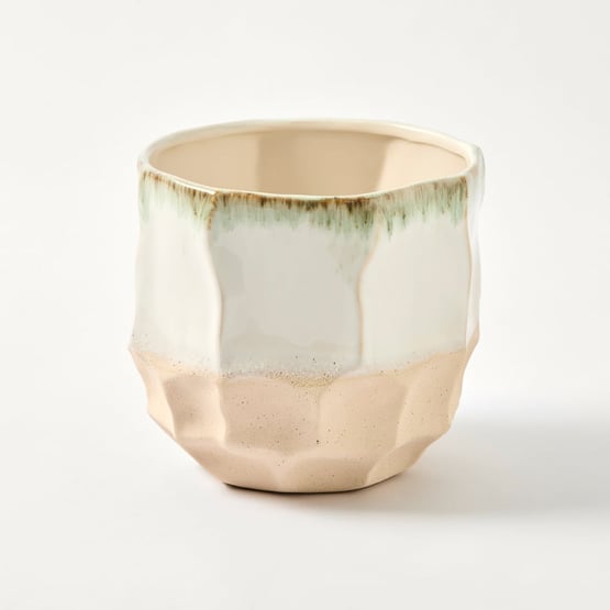 Tidal White & Natural Pot