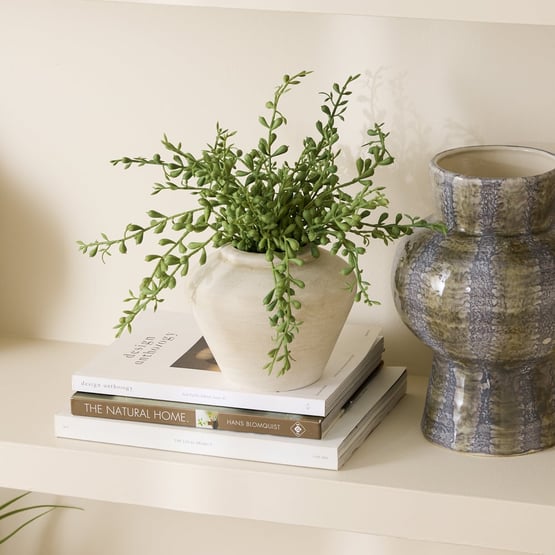 Bean Leaves in Natural Odette Vase