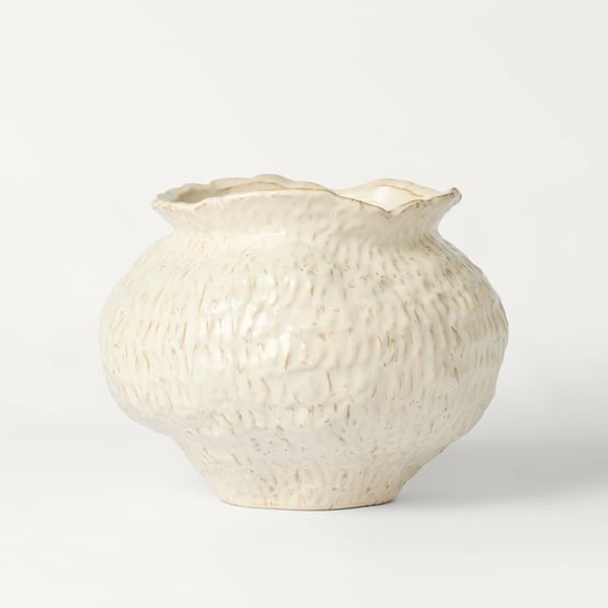 Poseidon Off White Medium Pot