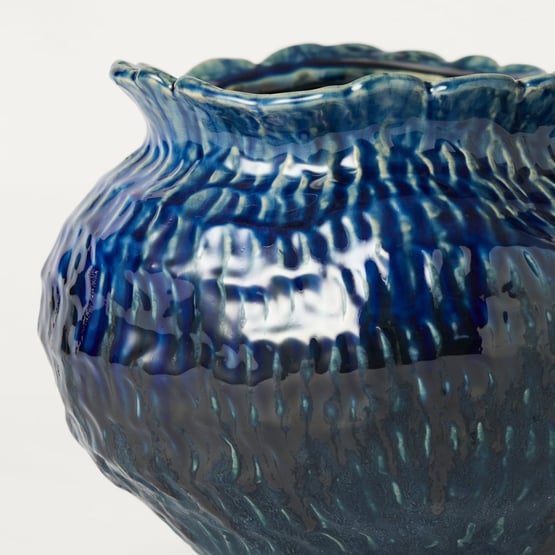 Poseidon Blue Small Pot