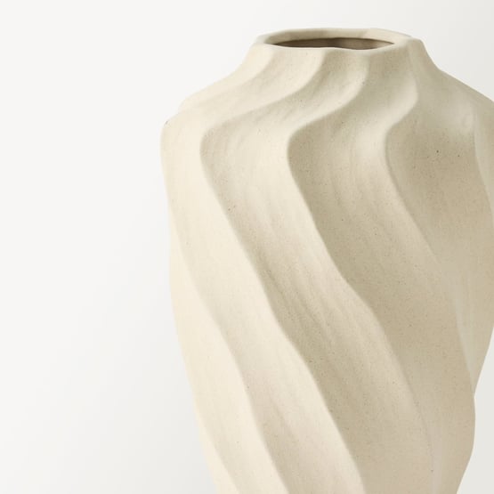 Aubrey White Twist Large Vase