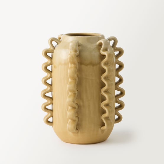 Frill Handle Natural Large Vase