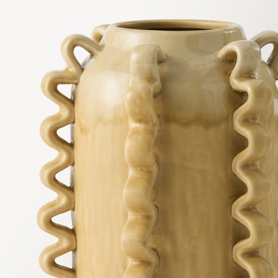 Frill Handle Natural Large Vase