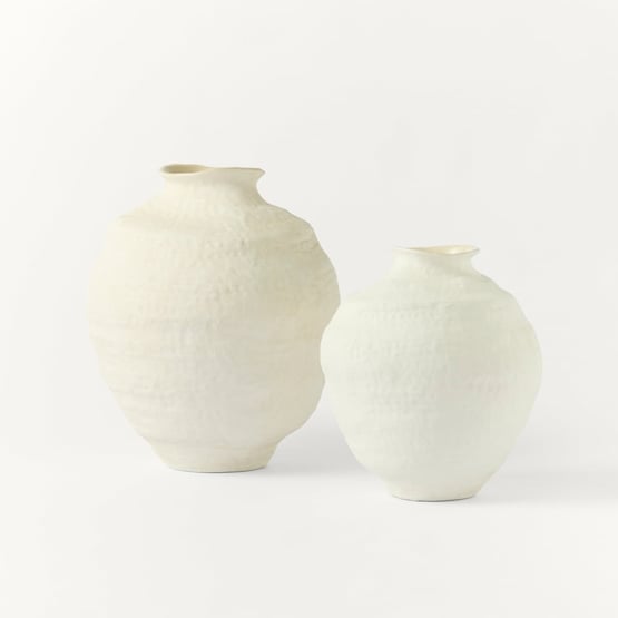 Santorini White Vase