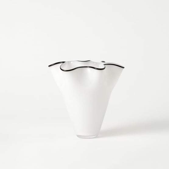 Selene White Flared Vase