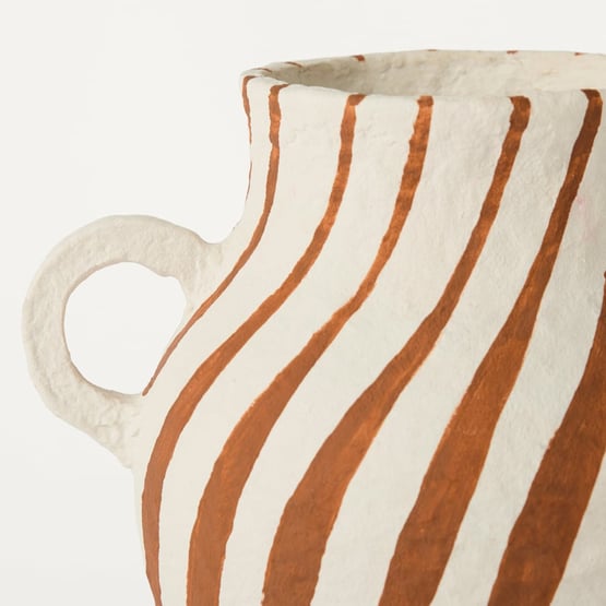 Raya Pecan & Cream Medium Vase