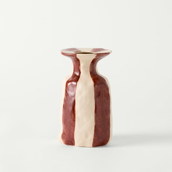 Tagari Cinnamon & White Tall Vase