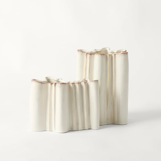 Ripple Cream Vase