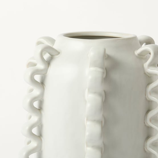 Frill White Large Vase