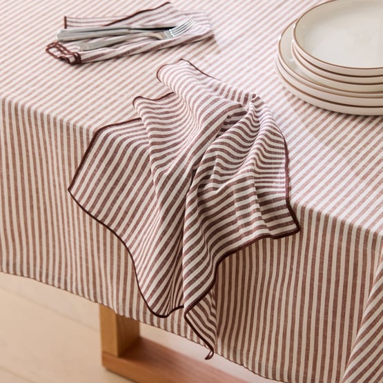 Sahara Cinnamon Stripe Napkins Pack of 4