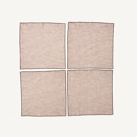 Sahara Cinnamon Stripe Napkins Pack of 4