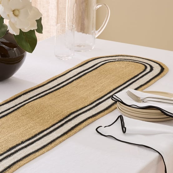 Mali Black & White Table Runner