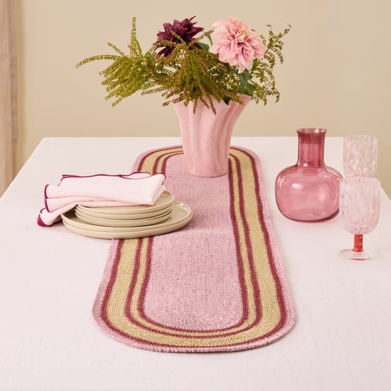 Mali Fuchsia & Salsa Table Runner