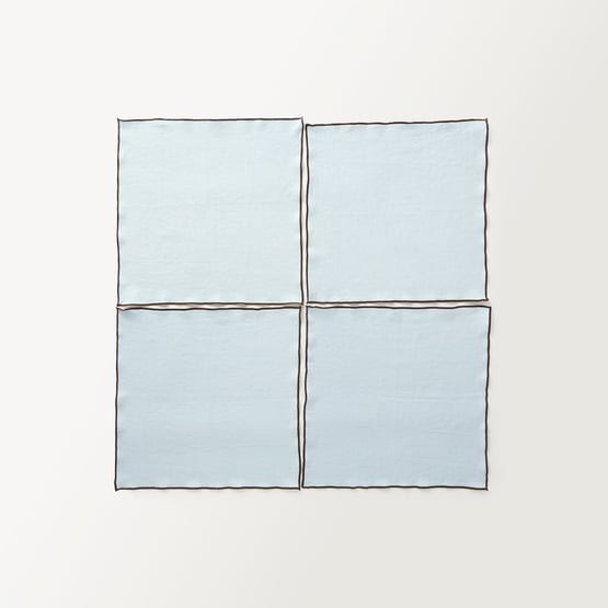 Lulu Blue & Brown Napkins Pack of 4