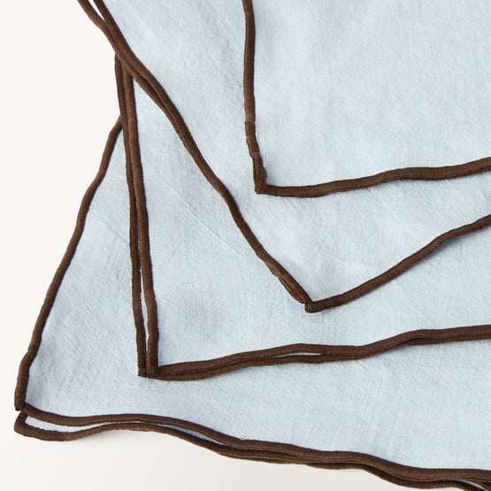 Lulu Blue & Brown Napkins Pack of 4