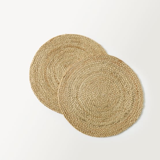 Siena Natural Jute Round Placemat Pack of 2