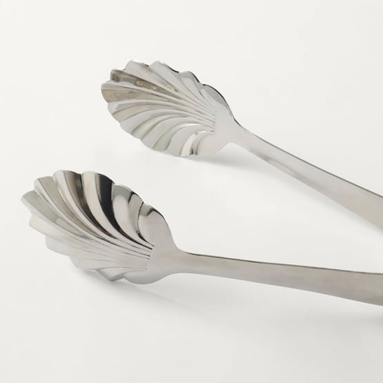 Clam Silver Shell Tongs