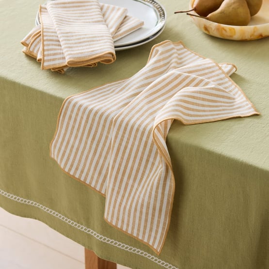 Sahara Caramel Stripe Napkins Pack of 4