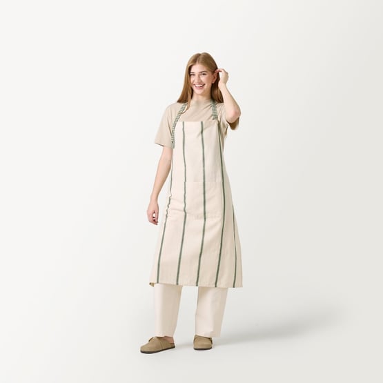 Frankie Green Stripe Apron