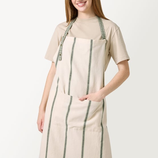 Frankie Green Stripe Apron