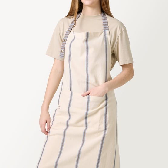 Frankie Blue Stripe Apron