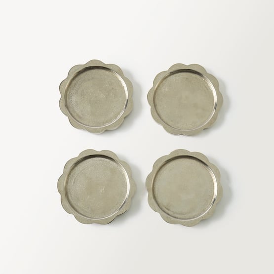 Sun Silver Coasters Pack of 4