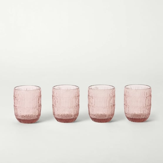 Etched Pink Tumbler Pack of 4